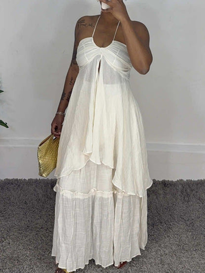 Joskaa Halter High Waist Maxi Two Piece Set - two piece set image 1