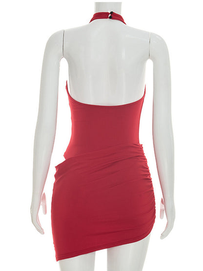 Joskaa Backless Halter Sleeveless Bodycon Mini Dress - mini dress image 5