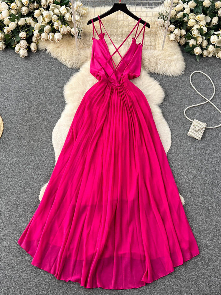 Joskaa Ruched Backless High Waist Maxi Dress - maxi dress image 3
