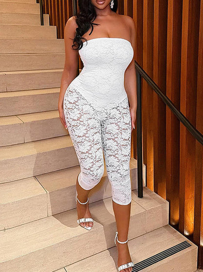 Joskaa Lace Backless Bodycon Romper - romper image 1