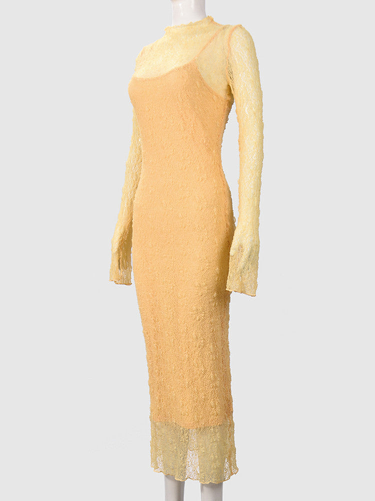 Joskaa Lace Long Sleeve Maxi Two Piece Set - two piece set image 3
