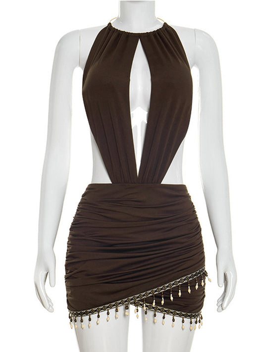 Joskaa Backless Halter Bodycon Mini Dress - mini dress image 2